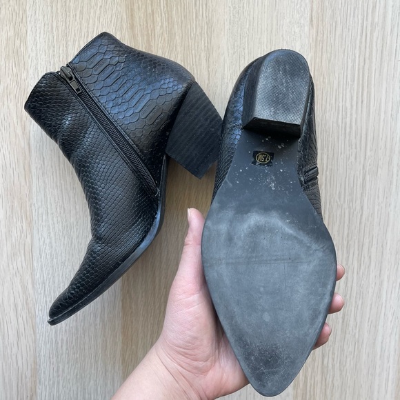 Astoria Faux Snakeskin Ankle Boots - Picture 5 of 5